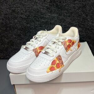 Custom Nike Air Force 1 “Pizza Party” Size 5.5 Boys /7 Women’s